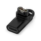 For Garmin Type-C / USB-C Female Watch Charging Adapter(Black) - 1