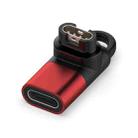 For Garmin Type-C / USB-C Female Watch Charging Adapter(Red) - 1