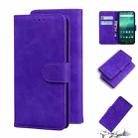 For Nokia 1.3 Skin Feel Pure Color Flip Leather Phone Case(Purple) - 1