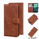For Nokia 1.3 Skin Feel Pure Color Flip Leather Phone Case(Brown) - 1