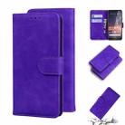 For Nokia 3.2 Skin Feel Pure Color Flip Leather Phone Case(Purple) - 1