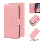 For Nokia 3.2 Skin Feel Pure Color Flip Leather Phone Case(Pink) - 1