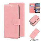 For Nokia 4.2 Skin Feel Pure Color Flip Leather Phone Case(Pink) - 1