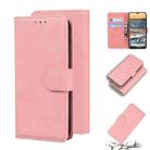 For Nokia 5.3 Skin Feel Pure Color Flip Leather Phone Case(Pink) - 1