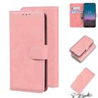 For Nokia 5.4 Skin Feel Pure Color Flip Leather Phone Case(Pink) - 1