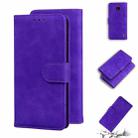 For Nokia C20 / C10 Skin Feel Pure Color Flip Leather Phone Case(Purple) - 1
