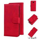 For Nokia C20 / C10 Skin Feel Pure Color Flip Leather Phone Case(Red) - 1