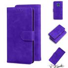 For Nokia XR20 Skin Feel Pure Color Flip Leather Phone Case(Purple) - 1