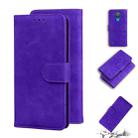 For Nokia 1.4 Skin Feel Pure Color Flip Leather Phone Case(Purple) - 1