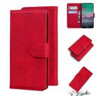 For Nokia 3.4 Skin Feel Pure Color Flip Leather Phone Case(Red) - 1