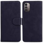 For Nokia G11 / G21 Skin Feel Pure Color Flip Leather Phone Case(Black) - 1