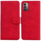 For Nokia G11 / G21 Skin Feel Pure Color Flip Leather Phone Case(Red) - 1