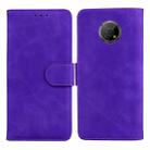 For Nokia G300 Skin Feel Pure Color Flip Leather Phone Case(Purple) - 1