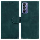 For Tecno Camon 18 / 18P Skin Feel Pure Color Flip Leather Phone Case(Green) - 1