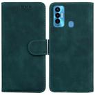 For Tecno Camon 18i Skin Feel Pure Color Flip Leather Phone Case(Green) - 1