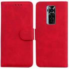 For Tecno Phantom X Skin Feel Pure Color Flip Leather Phone Case(Red) - 1