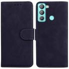 For Tecno Pop 5 LTE BD4 Skin Feel Pure Color Flip Leather Phone Case(Black) - 1