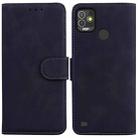 For Tecno Pop 5P Skin Feel Pure Color Flip Leather Phone Case(Black) - 1