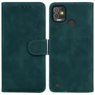 For Tecno Pop 5P Skin Feel Pure Color Flip Leather Phone Case(Green) - 1