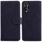 For Tecno Pova 2 Skin Feel Pure Color Flip Leather Phone Case(Black) - 1