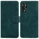 For Tecno Pova 2 Skin Feel Pure Color Flip Leather Phone Case(Green) - 1