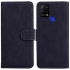 For Tecno Pova LD7 Skin Feel Pure Color Flip Leather Phone Case(Black) - 1