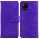 For Tecno Pova LD7 Skin Feel Pure Color Flip Leather Phone Case(Purple) - 1