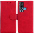 For Tecno Pova Neo LE6 Skin Feel Pure Color Flip Leather Phone Case(Red) - 1