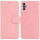 For Tecno Spark 8P Skin Feel Pure Color Flip Leather Phone Case(Pink) - 1