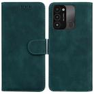 For Tecno Spark Go 2022 / Spark 8C Skin Feel Pure Color Flip Leather Phone Case(Green) - 1
