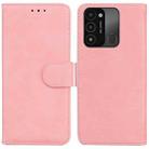 For Tecno Spark Go 2022 / Spark 8C Skin Feel Pure Color Flip Leather Phone Case(Pink) - 1