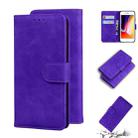 Skin Feel Pure Color Flip Leather Phone Case For iPhone 8 Plus / 7 Plus(Purple) - 1
