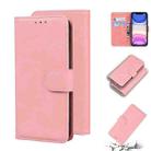 For iPhone 11 Skin Feel Pure Color Flip Leather Phone Case (Pink) - 1