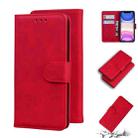 For iPhone 11 Skin Feel Pure Color Flip Leather Phone Case (Red) - 1