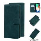 For iPhone X / XS Skin Feel Pure Color Flip Leather Phone Case(Green) - 1