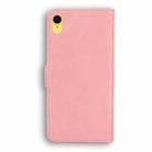 For iPhone XR Skin Feel Pure Color Flip Leather Phone Case(Pink) - 3