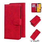 For iPhone XR Skin Feel Pure Color Flip Leather Phone Case(Red) - 1