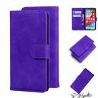 For iPhone XS Max Skin Feel Pure Color Flip Leather Phone Case(Purple) - 1