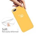 For iPhone 8 Plus / 7 Plus Small Pig Pattern Colorful Frosted TPU Phone Protective Case(Yellow) - 4