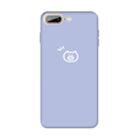 For iPhone 8 Plus / 7 Plus Small Pig Pattern Colorful Frosted TPU Phone Protective Case(Light Purple) - 1