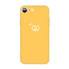 For iPhone SE 2022 / SE 2020 / 8 / 7 Small Pig Pattern Colorful Frosted TPU Phone Protective Case(Yellow) - 1