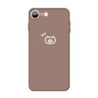 For iPhone SE 2022 / SE 2020 / 8 / 7 Small Pig Pattern Colorful Frosted TPU Phone Protective Case(Khaki) - 1