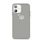 For iPhone 11 Small Pig Pattern Colorful Frosted TPU Phone Protective Case(Gray) - 1