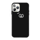 For iPhone 11 Pro Max Small Pig Pattern Colorful Frosted TPU Phone Protective Case(Black) - 1