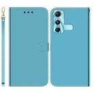 For Infinix Hot 11 X662 Imitated Mirror Surface Horizontal Flip Leather Phone Case(Blue) - 1