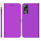 For Infinix Note 11 Imitated Mirror Surface Horizontal Flip Leather Phone Case(Purple) - 1