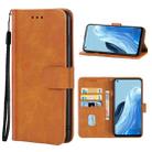 Leather Phone Case For OPPO F21 Pro 5G(Brown) - 1