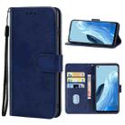 Leather Phone Case For OPPO F21 Pro 5G(Blue) - 1