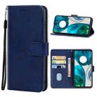 Leather Phone Case For Motorola Moto G52(Blue) - 1