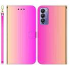 For Tecno Camon 18 / 18P Imitated Mirror Surface Horizontal Flip Leather Phone Case(Gradient Color) - 1